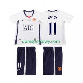 Koszulka Manchester United GIGGS 11 Champions League 2008 2009 Retro Dziecięcy Wyjazdowe Koszulki Piłkarskie Krótki Rękaw